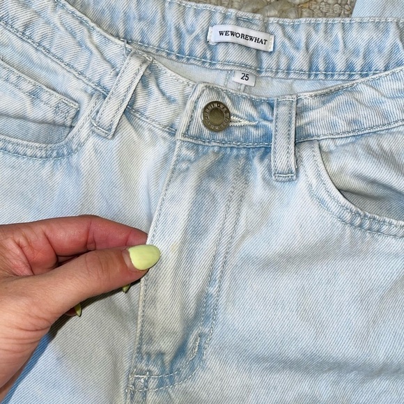 WeWoreWhat Baggy Straight Leg Distressed Jeans - Picture 8 of 9